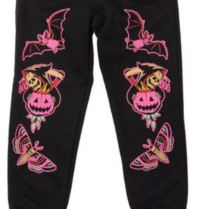 Grim Reaper Joggers Halloween Gothic Black Craft Cult Sweatpants Toddler pumpkin